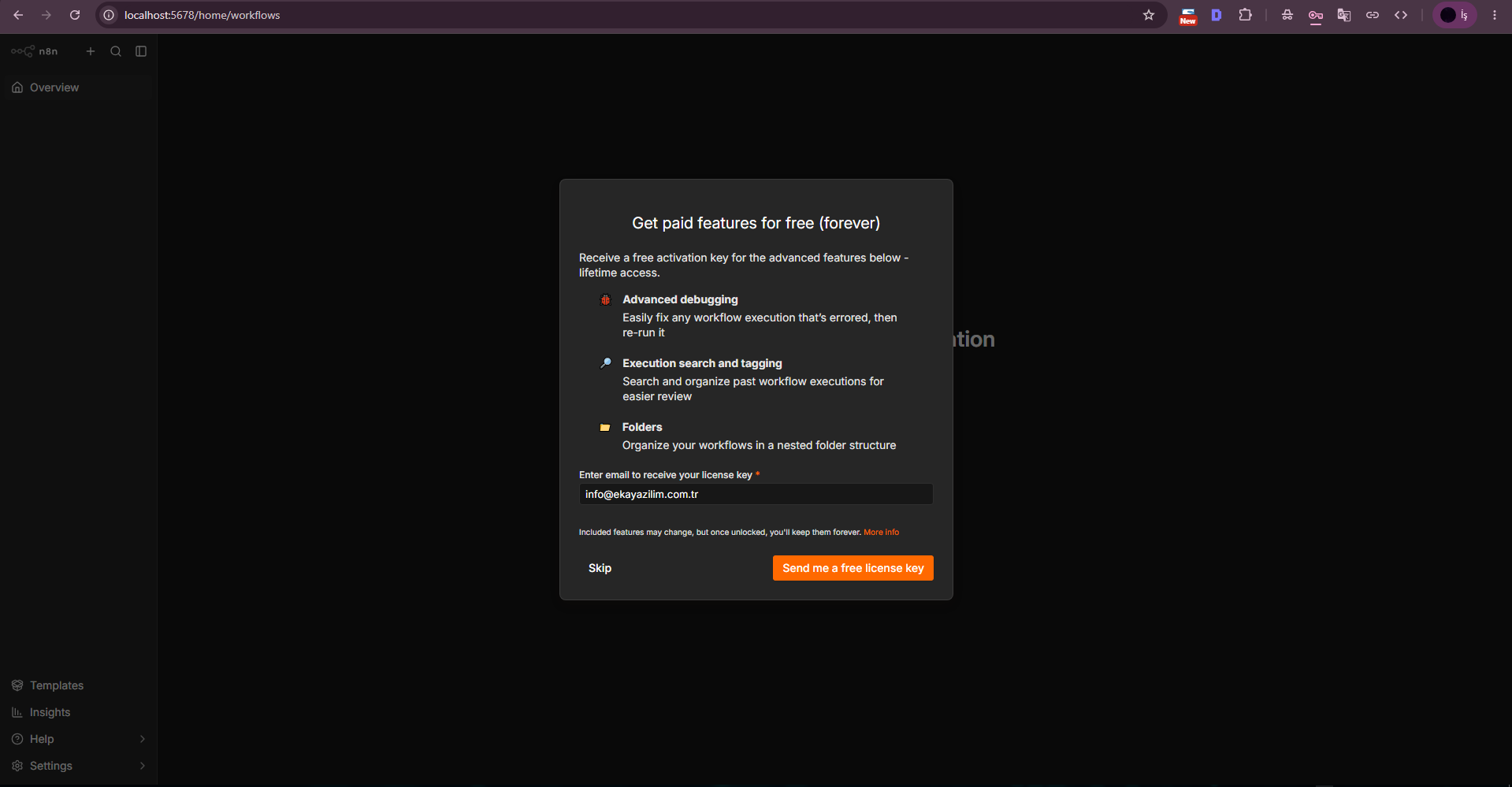Optional free activation key offer for Registered Community Edition. Optional free activation key offer for Registered Community Edition.