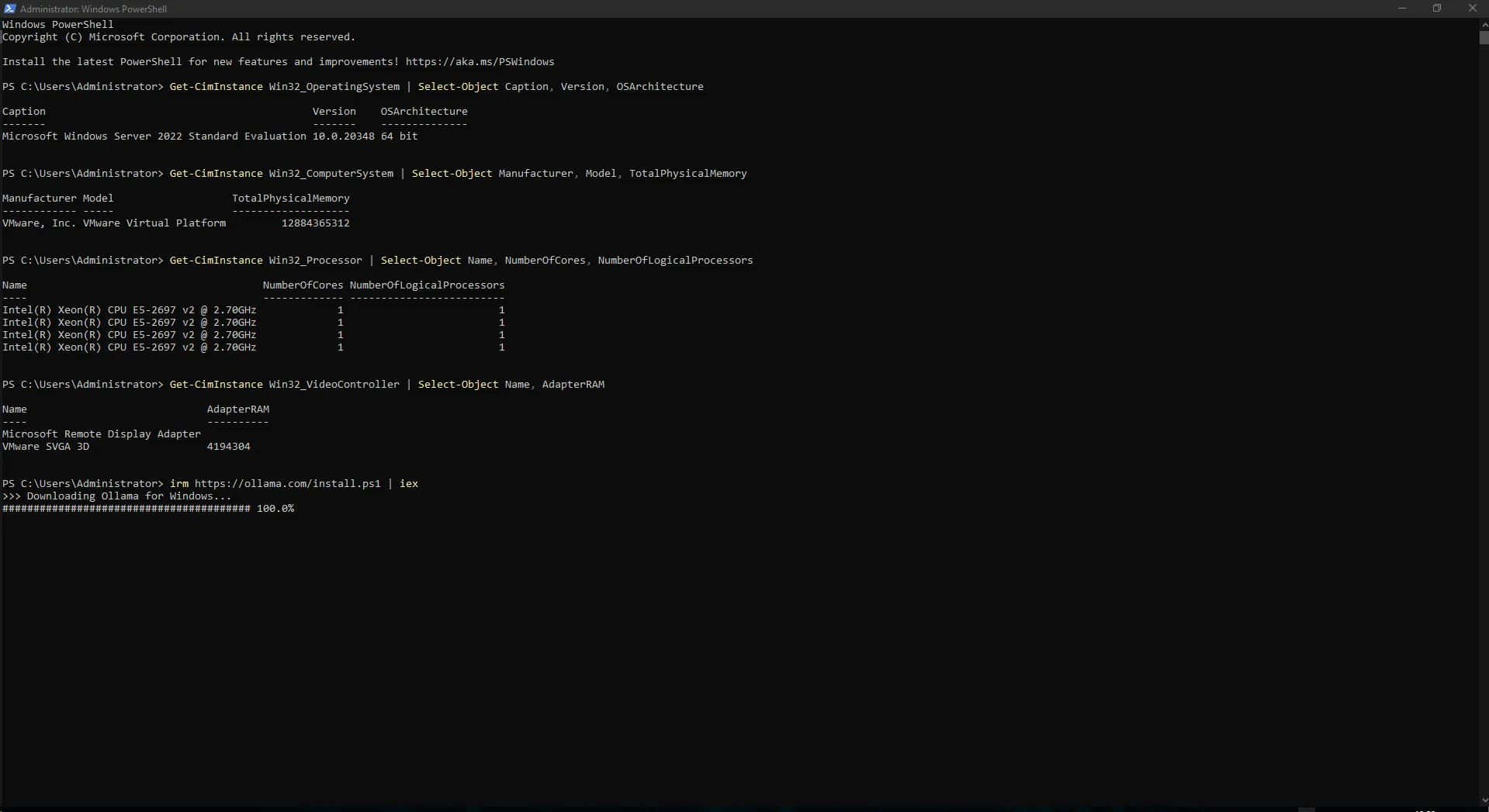 Ollama installation package reaches 100 percent download. Ollama installation package reaches 100 percent download.