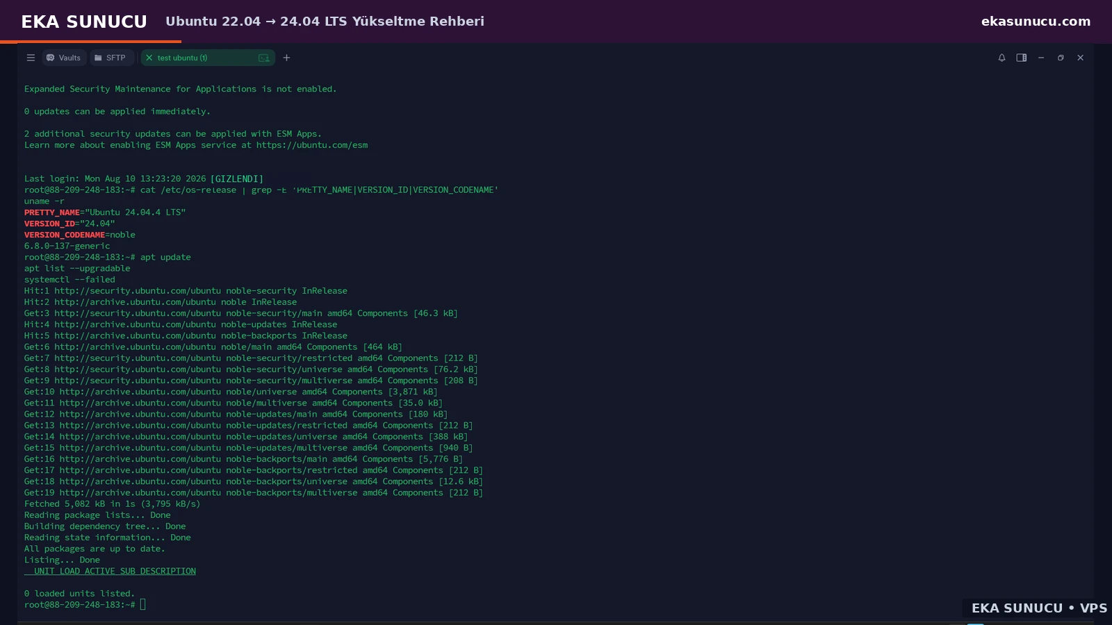 Final system check with Ubuntu 24.04.4 LTS, Noble and the new kernel.